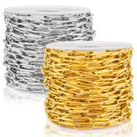 Nerezová ocel Oval řetěz, 304 Stainless Steel, módní šperky & DIY & unisex, více barev na výběr, 12x4x1mm, 5m/Bag, Prodáno By Bag