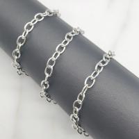 Nerezová ocel Oval řetěz, 304 Stainless Steel, módní šperky & DIY & unisex, více barev na výběr, 8x6x1.20mm, 5m/Bag, Prodáno By Bag