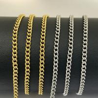 Kantstenskæde i rustfrit stål, 304 rustfrit stål, mode smykker & du kan DIY & Unisex & twist oval kæde, flere farver til valg, 5m/Bag, Solgt af Bag