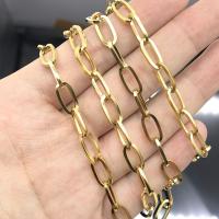 Stainless Steel Oval Chain 304 Stainless Steel Vacuum Ion Plating fashion jewelry & DIY & Unisex Sold By Bag