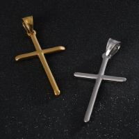 Nehrđajućeg čelika križa Privjesci, 316L Stainless Steel, modni nakit & bez spolne razlike, više boja za izbor, 48x30mm, Prodano By PC