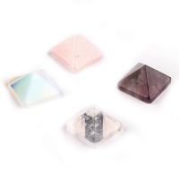 Gemstone díszítőszegecs, Természetes kő, Piramis, csiszolt, DIY & különböző anyagok a választás, több színt a választás, 18x18x11.50mm, Által értékesített PC