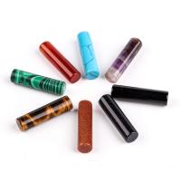 Gemstone Pendants Jewelry Natural Stone Column polished for wire wrapped pendant making & DIY & no hole Sold By PC