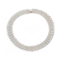 Iron Necklaces platinum color plated fashion jewelry & for woman Length Approx 17 Inch Sold By PC