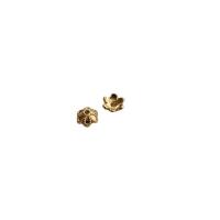 Brass Bead Cap, Vacuum Plating, golden, 6mm, 100PCs/Bag, Sold By Bag