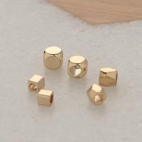 Brass Jewelry Beads, Vacuum Plating, rose gold color, 100PCs/Bag, Sold By Bag
