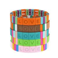 Friendship Bracelet Zinc Alloy Square painted Unisex & anti-fatigue nickel lead & cadmium free 70mm Length Approx 7.09 Inch Sold By PC
