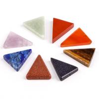 Pingentes em  jóias, Obsidiana natural, Triângulo, polido, DIY & materiais diferentes para a escolha, Mais cores pare escolha, 30x24x5mm, vendido por PC