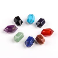 Gemstone Pendants Jewelry Natural Stone Hexagon Bugles polished for wire wrapped pendant making & DIY & no hole Sold By PC