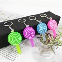 Bag Purse Charms Keyrings Keychains PVC Plastic with Zinc Alloy Lollipop cute & for woman Sold By PC