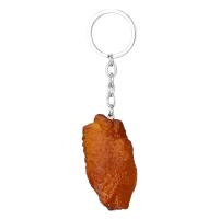 Bag Purse Charms Keyrings Keychains PVC Plastic with Zinc Alloy food shape Unisex 125mm Sold By PC