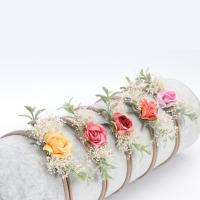 Silk Flower Headband with Dried Flower & Felt & Nylon cute & for children Inner Approx 500mm Sold By PC