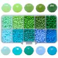 Crystal Pärlor, Kristall, med Plastlåda, DIY & fasetterad, fler färger för val, 4mm, Ca 1000PC/Box, Säljs av Box