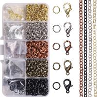 Zinc Alloy Jewelry Finding Set with Plastic Box plated DIY nickel lead & cadmium free Sold By Box