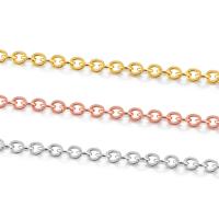 Nerezová ocel Oval řetěz, 304 Stainless Steel, módní šperky & leštěný & DIY & unisex & různé velikosti pro výběr, více barev na výběr, 5m/Bag, Prodáno By Bag