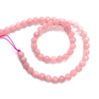 Perline di quarzo rosa naturale, Cerchio, DIY & sfaccettati, rosa, 6mm, Venduto per Appross. 14.96 pollice filo