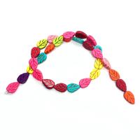 Turquoise Beads Leaf DIY mixed colors Sold Per Approx 14.96 Inch Strand