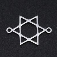 Stainless Steel Connector 201 Stainless Steel Hexagram Vacuum Ion Plating fashion jewelry & polished & DIY & Unisex Sold By Bag