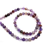 Purple Phantom Quartz Beads Round DIY & faceted mixed colors 6mm Sold Per Approx 14.96 Inch Strand