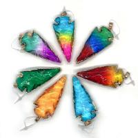 Crystal Přívěsky, Krystal, s Mosaz, šipka, barva pozlacený, DIY & různé velikosti pro výběr, více barev na výběr, Prodáno By PC