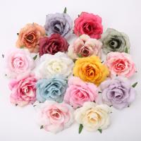Fashion Dekoration Blomster, Klud, Rose, halv håndlavet, du kan DIY, flere farver til valg, 70-80mm, Solgt af PC