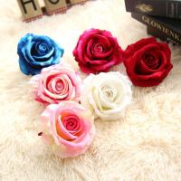 Velveteen konstgjord blomma, Rose, fler färger för val, 80*55mm, Säljs av PC