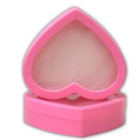 Earring Box Plastic Heart dustproof & for woman pink Sold By PC