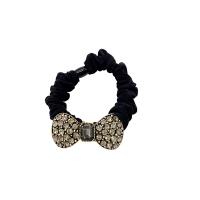 Ponytail Holder Zinc Alloy with Cloth for woman & with rhinestone 55mm Sold By PC