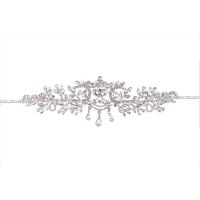Zinc Alloy Bride Frontlet plated for woman & with rhinestone Sold By Set