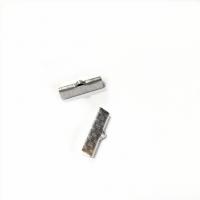 Stainless Steel Ribbon Crimp End 316L Stainless Steel silver color Sold By PC