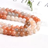 Natural Moonstone Beads Round polished mixed colors Sold By PC