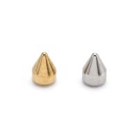 Stainless Steel Cord Tips 304 Stainless Steel Conical Galvanic plating polished & DIY Sold By PC
