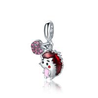 European Style Zinc Alloy Dangle Beads Hedgehog plated with rhinestone mixed colors 5-45mm Sold By PC