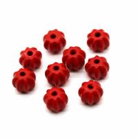 Zinnoberrot Perlen, Cinnabaris, DIY, rot, 10x8mm, verkauft von PC