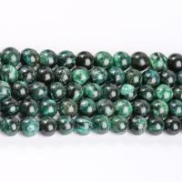 Emerald Perla, Krug, uglađen, različite veličine za izbor, zelen, Prodano Per Približno 14.76 inčni Strand
