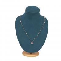 Collar de Perlas Natural de Freshwater, Perlas cultivadas de agua dulce, con aleación de zinc, para mujer, más colores para la opción, Vendido para aproximado 53 cm Sarta