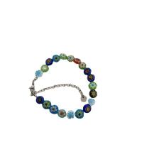 Lampwork Bracelets with Zinc Alloy for woman mixed colors Length 23 cm Sold By PC