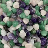 Φυσική πέτρα Χάντρα, Καρδιά, DIY & διαφορετικά υλικά για την επιλογή & διαφορετικό μέγεθος για την επιλογή & καμία τρύπα, περισσότερα χρώματα για την επιλογή, Sold Με PC