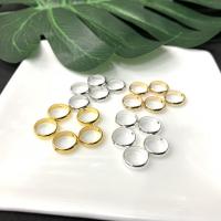 Brass Frame Bead Donut plated DIY & double-hole nickel lead & cadmium free 8mm Sold By PC
