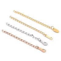 Stainless Steel Extender Chain, 304 Stainless Steel, Stick, Galvanic plating, polished & DIY, more colors for choice, 50mm, Length:5 cm, Sold By PC