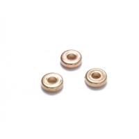 Copper Coated Plastic Beads Donut plated DIY 6mm Approx Sold By Bag