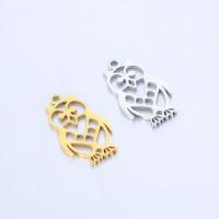 Stainless Steel Animal Pendants 304 Stainless Steel Owl Vacuum Ion Plating fashion jewelry & DIY Sold By Bag