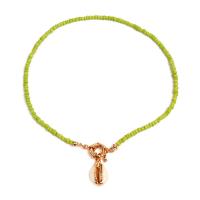 Glass Seed Beads Ketting, Seedbead, met Zinc Alloy, Schelp, mode sieraden & voor vrouw, meer kleuren voor de keuze, Lengte Ca 15.7 inch, Verkocht door PC