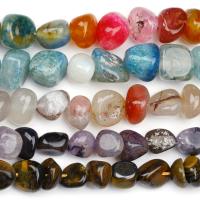Gemstone smykker perler, Natursten, Uregelmæssig, du kan DIY, flere farver til valg, 8-12mm, Solgt Per Ca. 14.96 inch Strand