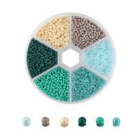 Rainbow Χάντρες Seed, Seedbead, με Πλαστικό κουτί, Γύρος, DIY, περισσότερα χρώματα για την επιλογή, νικέλιο, μόλυβδο και κάδμιο ελεύθεροι, 78x78x23mm, Περίπου 4800PCs/Ορισμός, Sold Με Ορισμός