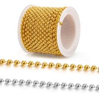 Rostfritt stål Ball Chain, 304 rostfritt stål, mode smycken & DIY & Unisex, fler färger för val, 5m/Bag, Säljs av Bag