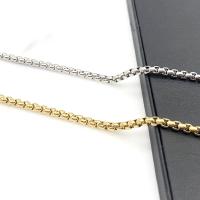 Stainless Steel Box Chain 304 Stainless Steel Vacuum Ion Plating fashion jewelry & polished & DIY & Unisex Sold By Bag