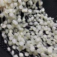 Nacre perles goutte, Rose, DIY, blanc, Vendu par Environ 38 cm brin