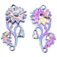 Flower Zinc Alloy Connector Sunflower colorful plated Unisex nickel lead & cadmium free Length Approx 19.69 Inch Sold By PC