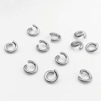 Rozsdamentes acél nyitott gyűrű, 304 rozsdamentes acél, DIY & különböző méretű a választás, az eredeti szín, Kb 5000PC-k/Bag, Által értékesített Bag